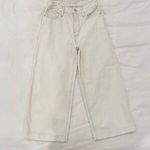 Frame Denim Women's Cream Wide Leg Jeans